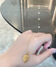 中國黃金（CHINA GOLD）黃金項鏈女士足金金葉子吊墜純金七夕情人節(jié)禮物送女友老婆 金葉子吊墜約1.2g*配銀鏈 曬單實拍圖
