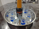 DELISOGA加厚水晶一兩白酒杯套裝家用玻璃二兩口杯中式個(gè)性品鑒酒具小杯子 藍底-6只圓點(diǎn)-白酒杯60ML 曬單實(shí)拍圖