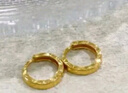 中國黃金（CHINA GOLD）滿天星耳環(huán)女5G車花耳扣足金爆閃耳飾小耳圈情人節(jié)生日禮物送女友 A款滿天星耳扣【一對】約1.6g 曬單實拍圖