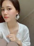 Jay白色圈圈耳環(huán)女高級感耳墜夸張耳圈送女友生日禮物 曬單實(shí)拍圖