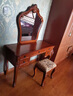 賽梵納（savannah furniture） 美式梳妝臺 化妝臺實(shí)木妝臺鏡梳妝凳一體桌臥室梳妝桌 1.2米妝臺 妝鏡 120*48*78cm 曬單實(shí)拍圖