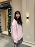 森馬（Semir）迪士尼米奇系列外套女連帽寬松2025春季新款刺繡夾克松弛顯瘦廓形 橡皮粉61216【俏皮粉】 M 160/84A 曬單實(shí)拍圖