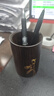 芬尚 圓形黑檀筆筒 創(chuàng)意雕刻荷花復古中國風實木毛筆收納筒書房辦公室桌面工藝品擺件 圓形翠荷7*11cm 曬單實拍圖