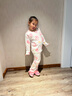 纖絲鳥(niǎo)（TINSINO）兒童睡衣春季男女童家居服套裝純棉中小童空調服衣服 蜜桃果汁 曬單實(shí)拍圖