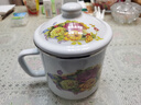 華科雙料搪瓷杯琺瑯搪瓷口杯老式懷念搪瓷水杯茶杯搪瓷缸茶缸隨手杯子 玫瑰花 12CM 升級加厚搪瓷杯 曬單實(shí)拍圖