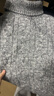 唐獅（TonLion）2024女毛衣高領(lǐng)凈色絞花毛線衫 雅灰 M  曬單實(shí)拍圖