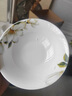 匯格一級骨瓷碗碟組合飯碗面碗湯碗沙拉碗加深陶瓷家用面條碗米飯碗 8英寸深盤1只【白玉蘭】 曬單實拍圖