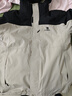 駱駝（CAMEL）三防沖鋒衣戶(hù)外登山服防水防風(fēng)防污三合一保暖時(shí)尚運動(dòng)外套 A9W214119AX冰晶灰色/黑色，男女 M 曬單實(shí)拍圖
