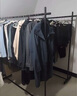 服裝店展示架落地式黑色男女裝掛衣架簡(jiǎn)約側掛貨架加厚中島陳列架 黑色展示架長(cháng)180掛衣桿高170 曬單實(shí)拍圖