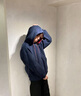 ICH MODE美式慵懶chic外套女款2025年春季新款百搭連帽開(kāi)衫衛衣男 藏青色 M 曬單實(shí)拍圖