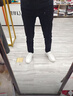 LEMBA黑色牛仔褲男修身彈力25秋季新款男生小腳褲韓版男士休閑長(cháng)褲子男 黑色長(cháng)褲【不加絨】 33 碼 曬單實(shí)拍圖