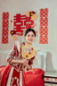 枝己秀禾服新娘新中式2025新款古裝嫁衣中式婚紗敬酒服婚服出閣服 X616 M 曬單實拍圖