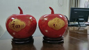 景鑫景德鎮陶瓷器花瓶蘋(píng)果家居客廳電視柜酒柜裝飾品擺件博古架儲物罐 紅色大號龍鳳金福（帶蓋）+底座 曬單實(shí)拍圖