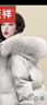 羅蒙（ROMON）馬年過(guò)年羽絨服女短款2026新年冬季中國風(fēng)毛領(lǐng)寬松加厚鴨絨外套 米灰色-新年戰袍大毛領(lǐng)羽絨服 L 115-130斤 曬單實(shí)拍圖