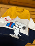 史努比（SNOOPY）童裝男童毛衣兒童圓領(lǐng)毛衫針織毛線衣服春季休閑打底衫 黃色 曬單實拍圖
