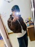 妙奕嘉棉服女2024新款短款羽絨棉服棉衣厚外套棉襖女士冬季面包服小個子 咖色肯豆短款棉服 M 【建議75-110斤】 曬單實拍圖