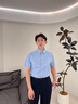 金利來(lái)短袖襯衫男【桑蠶絲/防水】春夏新款三防透氣易打理商務(wù)正裝襯衣 純色款ESSG09935006-天藍(lán)25 L 175/92A 推薦130-140斤 曬單實(shí)拍圖