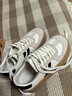 百思圖【白色戀人】25秋商場(chǎng)新款厚底豹紋德訓鞋女休閑鞋I0906AM5 米色 34 曬單實(shí)拍圖