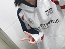 棉致2025美式重磅插件連帽拼色衛(wèi)衣女春秋季新款寬松韓版上衣帽衫 白灰色【Y906不加絨高品質(zhì)28】 M 80-105斤 曬單實(shí)拍圖