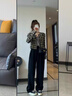 AEMAPE香蕉鐮刀闊腿褲子春秋2025新款衛(wèi)褲高腰垂感休閑褲女運(yùn)動(dòng)彎刀褲 米白小個(gè)子[建議身高160以下] M 曬單實(shí)拍圖