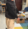 坦博爾兒童羽絨馬甲連帽外穿男女童中大童保暖坎肩310122A 黑色 160  曬單實(shí)拍圖