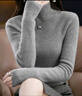 恒源祥羊毛衫女秋冬加厚打底毛衣修身內搭半高領(lǐng)針織衫 灰色 XL 建議120-130斤 曬單實(shí)拍圖