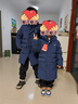 李寧童裝兒童羽絨服男大童中長(cháng)款冬季85%白鴨絨防風(fēng)保暖羽絨外套 （093） 深航艦藍-3 140 曬單實(shí)拍圖