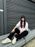 共跡gongji【于文文同款】25秋季新款女鞋方頭帆布鞋厚底增高小白鞋休閑板鞋 象牙白 /偏大一碼 40 （253mm） 曬單實(shí)拍圖