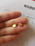明牌珠寶中秋節禮物  足金黃金可愛(ài)玉兔耳釘動(dòng)物耳飾女AFH0113工費100足金約1.17克 曬單實(shí)拍圖