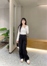 Calvin KleinJeans25早春女士ck萊賽爾微彈方領(lǐng)刺繡辣妹短款長袖T恤J225097 YAF-月光白 XS 曬單實拍圖