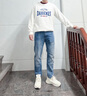 增致牛仔（zengzhi）【2025秋冬新款】男士牛仔褲男韓版時(shí)尚簡(jiǎn)約百搭寬松直筒長(cháng)褲子男 曬單實(shí)拍圖