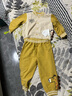 嘟嘟家男童棒球服套裝秋裝兒童兩件套洋氣女童運動(dòng)服寶寶童裝 黃色100 曬單實(shí)拍圖