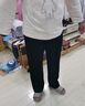 羅蒙（ROMON）休閑褲男高端美式垂感闊腿春季新款時尚潮流寬松大碼直筒長褲子 黑色 均碼 XL適合150-170斤 曬單實拍圖