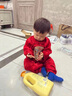 G.DUCKKIDS嬰兒衣服中國漢服新生兒連體衣紅色喜慶百天抓周男女寶寶周歲禮服 紅色+帽三件套 66尺碼3-6個月(建議寶寶10-13斤) 曬單實(shí)拍圖