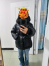 高梵黑金鵝絨服先鋒2.0五格短款女士羽絨服收腰冬裝厚外套 黑色 S 曬單實拍圖