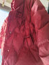 鴨鴨（YAYA）奶奶冬裝短款羽絨服60歲70老人冬季婚禮中老年媽媽女款外套QC 紫紅色 3XL 曬單實(shí)拍圖