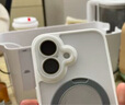 KEKLLE【膚感支點(diǎn)殼】適用iPhone16plus手機殼 蘋(píng)果16plus保護套磨砂抗指紋360°旋轉支架保護套 午夜黑 曬單實(shí)拍圖