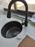 PULT納米304不銹鋼圓形小水槽廚房洗菜盆單槽臺下水吧臺島臺陽(yáng)臺水池 抽拉套餐 配抽拉冷熱龍頭全套 外直徑400mm 曬單實(shí)拍圖