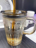 斐月伽杯子玻璃杯吸管杯女新款高顏值牛奶杯帶蓋水杯家用果汁奶茶咖啡杯 琥珀色+蓋子+吸管 450ml 曬單實拍圖