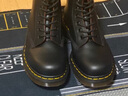 馬?。―R.MARTENS）Vintage 1460英產(chǎn)夏季經(jīng)典舒適百搭黑色中幫馬丁靴 黑色 42 曬單實(shí)拍圖