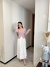 ELAND【花苞裙】衣戀半身裙女后腰橡筋下擺抽褶長(zhǎng)裙2025夏季新款 象牙白/白色(39)Ivory S 曬單實(shí)拍圖