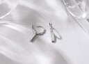 VIGG小銀條耳扣女小眾純銀925設計2025年新款高級感時(shí)尚百搭耳飾 小銀條耳扣 曬單實(shí)拍圖