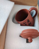 尊壺紫砂杯茶杯功夫茶具大容量蓋杯辦公杯水具連連有余蓋杯紫泥400ml 曬單實拍圖