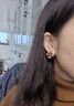 ZEGL花朵水晶耳環(huán)甜美耳夾新款送女朋友禮物情人節(jié)生日 紫珠鑲邊耳夾+品牌專屬禮盒 曬單實拍圖