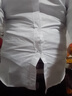 【職業(yè)正裝】純色商務(wù)正裝男士白襯衫工裝上衣白色長(cháng)袖襯衣干活 長(cháng)袖襯衫白色 4XL 曬單實(shí)拍圖