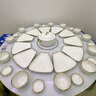 英格麗（INGRI）陶瓷拼盤餐具組合套裝家用圓桌團(tuán)圓家庭聚餐菜盤子碗喬遷新居送禮 白金湯鍋41件套 曬單實拍圖