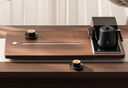 鳴盞 北美黑胡桃實(shí)木茶盤(pán)中國風(fēng)茶臺家用辦公濕泡磨砂鋁托盤(pán)MZ5001 實(shí)木茶盤(pán)MZ5001（可嵌入款） 曬單實(shí)拍圖