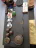 簡(jiǎn)約現代烏金石合成工藝茶盤(pán)圓形窗花家用客廳茶具套裝石頭大茶臺 長(cháng)80-寬40CM【蓮花款】+桶 曬單實(shí)拍圖