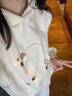 LDBE設(shè)計(jì)感刺繡松鼠連帽衛(wèi)衣女2025新款加絨加厚寬松慵懶風(fēng)春季外套潮 杏色【秋冬加絨】 M 【80-105斤】 曬單實(shí)拍圖