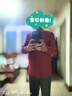 Calvin Klein內(nèi)衣【七夕禮物】秋冬男士休閑簡約圓領(lǐng)家居打底保暖內(nèi)衣NM2342 XKG-上衣-朱砂紅 M 曬單實拍圖